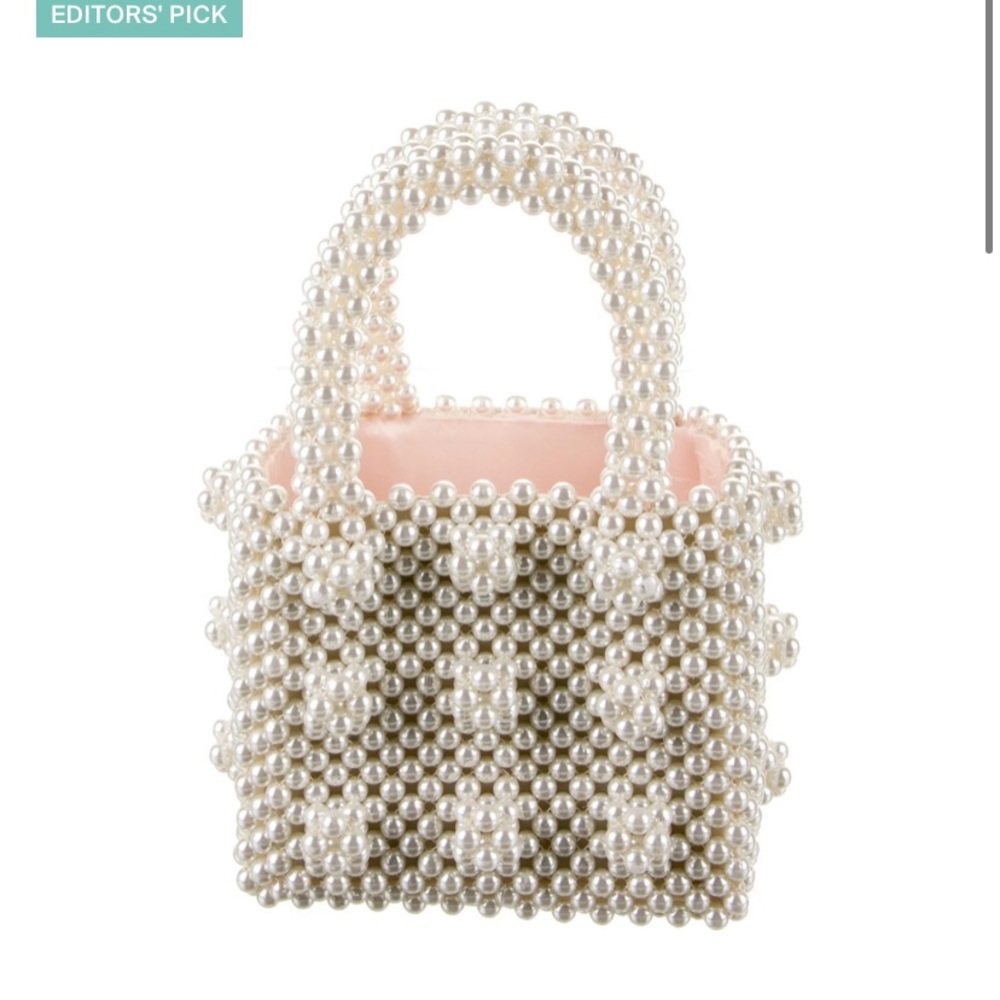 Shrimps faux pearl handle bag NWOT